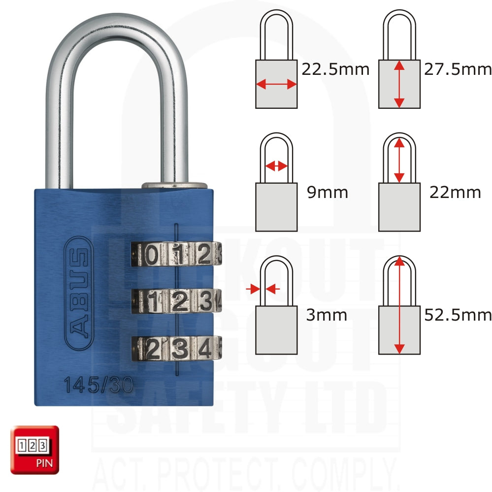 145/20 Series Abus Combination Padlock 145/20 Series Abus Combination Padlock